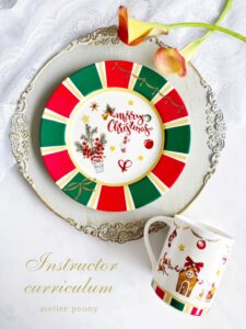 ポーセラーツ資格転写紙コース修了作品・最終課題