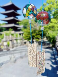 ポーセラーツ名古屋スキルアップステンドグラス風風鈴