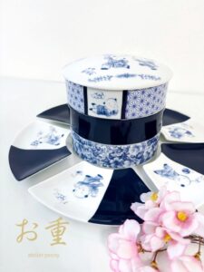 ポーセラーツ三段重和食器